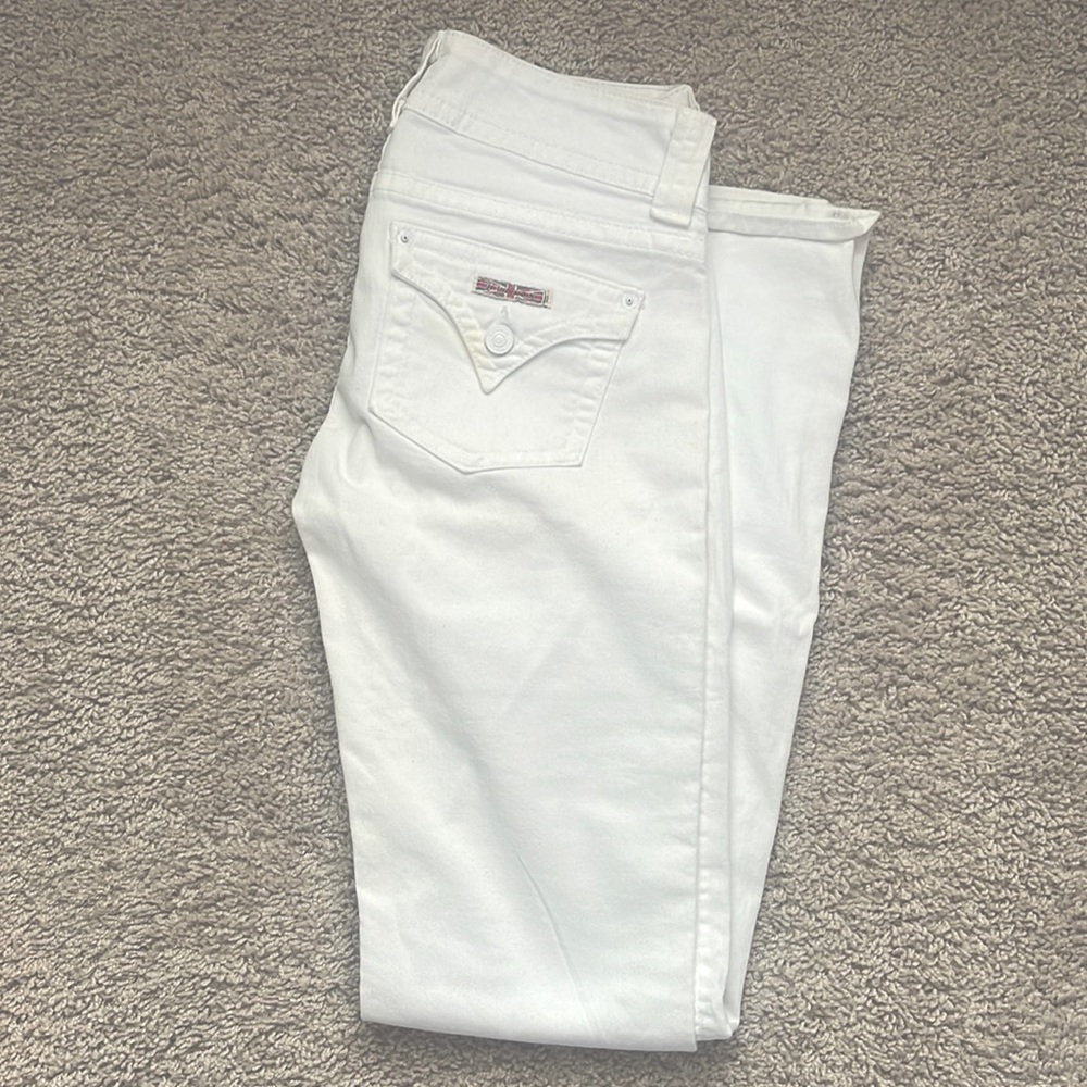 Hudson white flared jeans